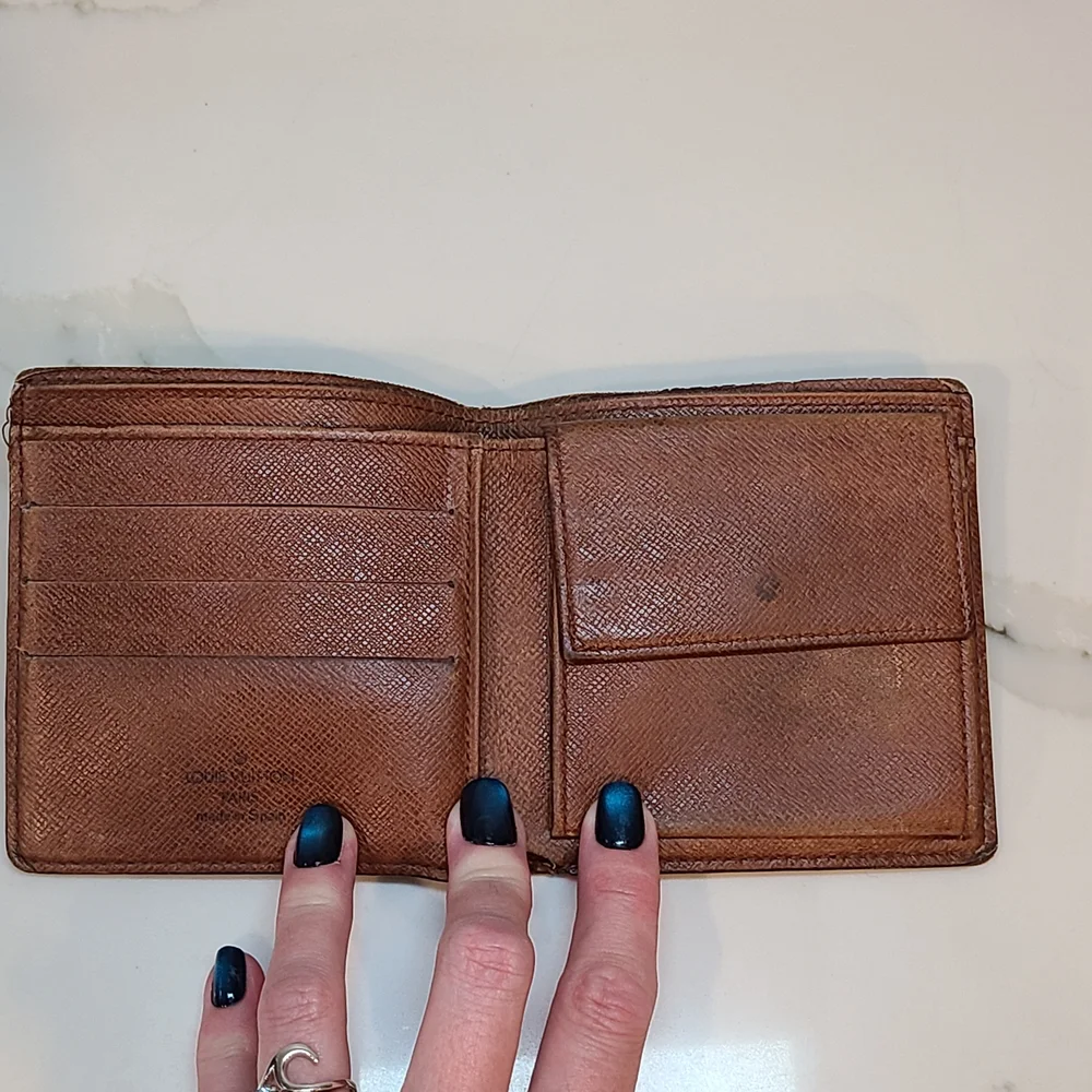 Louis Vuitton Brown and Gold Monogram Wallet Bifold With Coin Purse